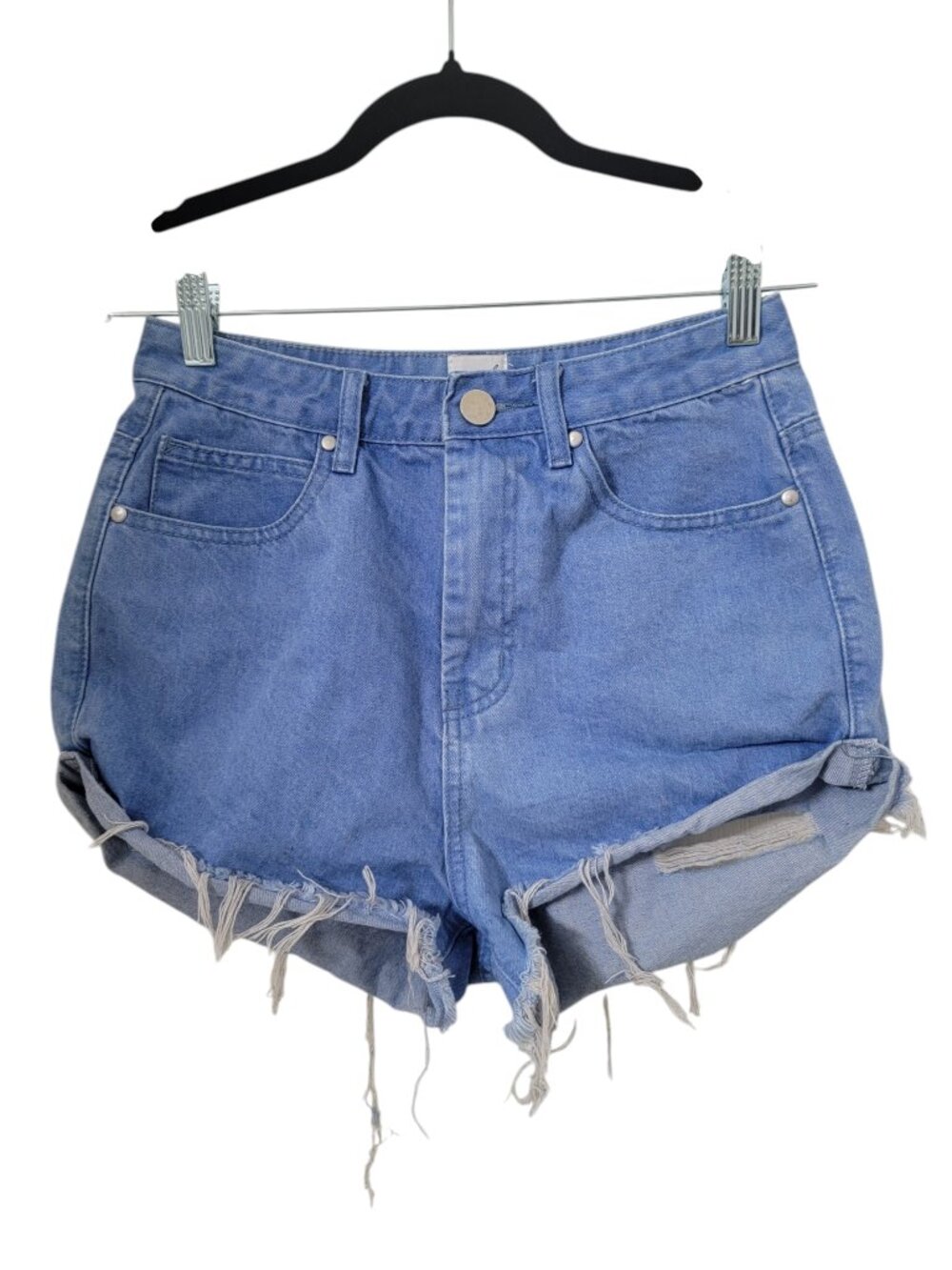 Raised by Wild Size M / 10 Denim Shorts, High Rise, Short-Short, Cut-Off